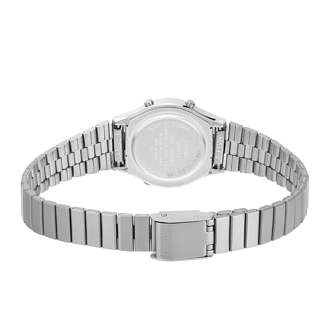 Casio Unisex Vintage LA700WE-4ADF Pink Digital Dial Silver Stainless Steel Band thumbnail