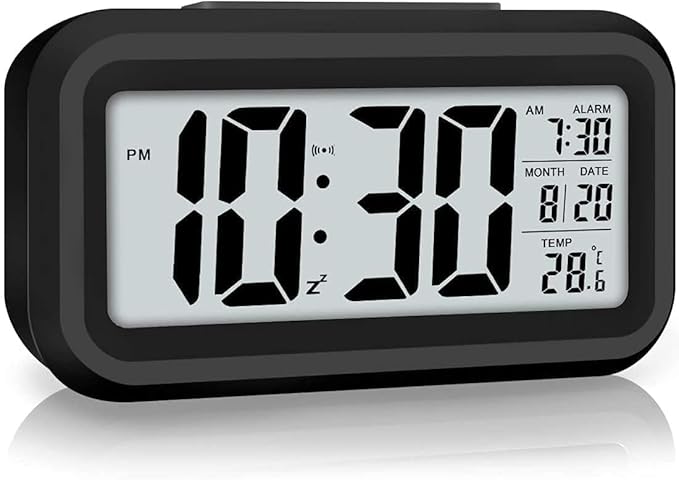 AERYS Digital Alarm Clock with Automatic Sensor, Date and Temperature Display,  thumbnail